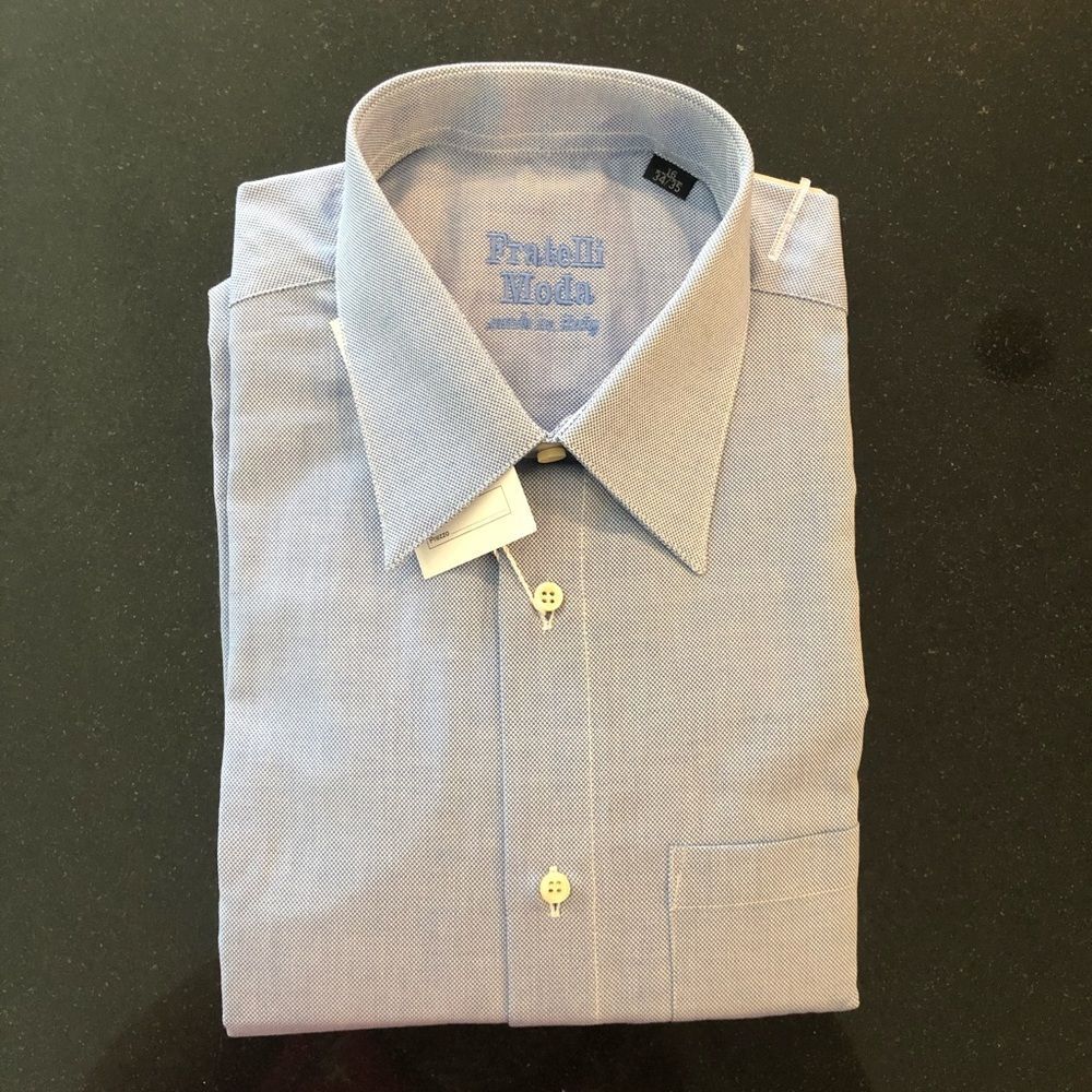 Blue long sleeve dress shirt